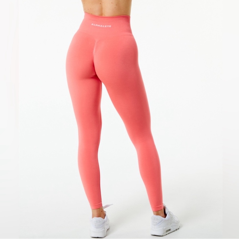 Amplify Leggings and Stratus sports bra Pixel Pink